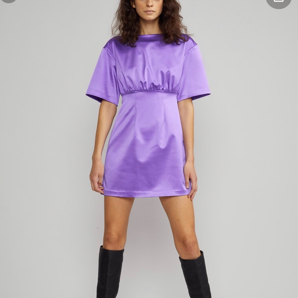 Cynthia Rowley rush stretch satin mini dress